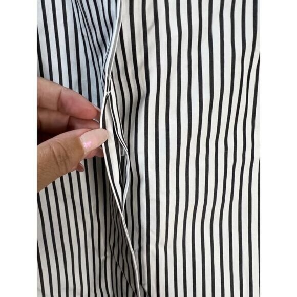 +J Striped Long-Sleeve Cotton High-Low Blouse‎ Small - Picture 4 of 5
